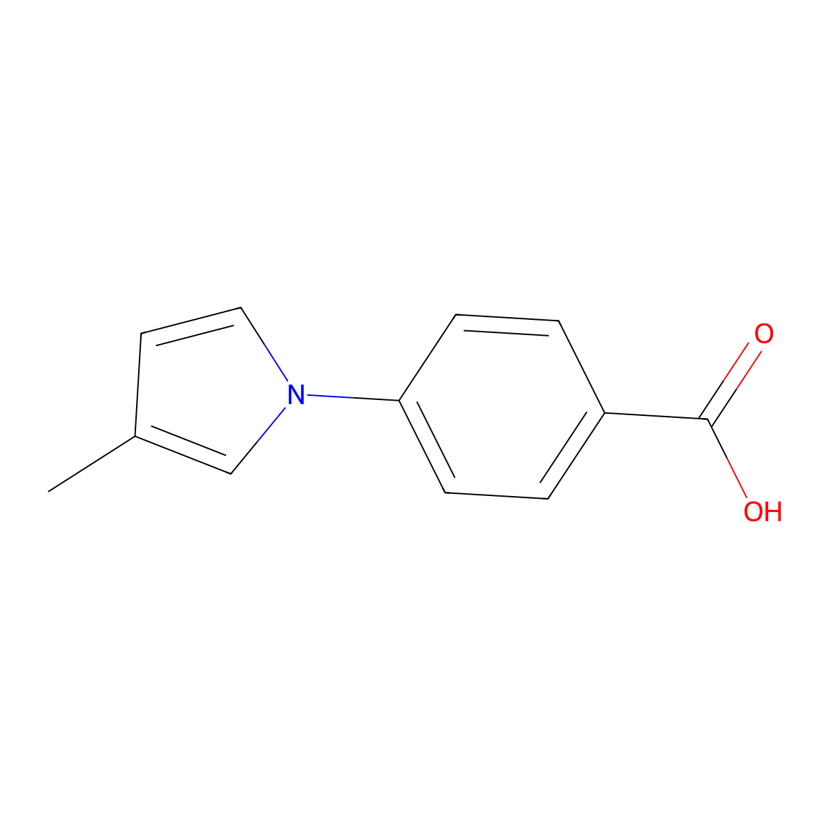 4-(3-methyl-1H-pyrrol-1-yl)benzoic acid molecular structure, CAS 139294-65-8
