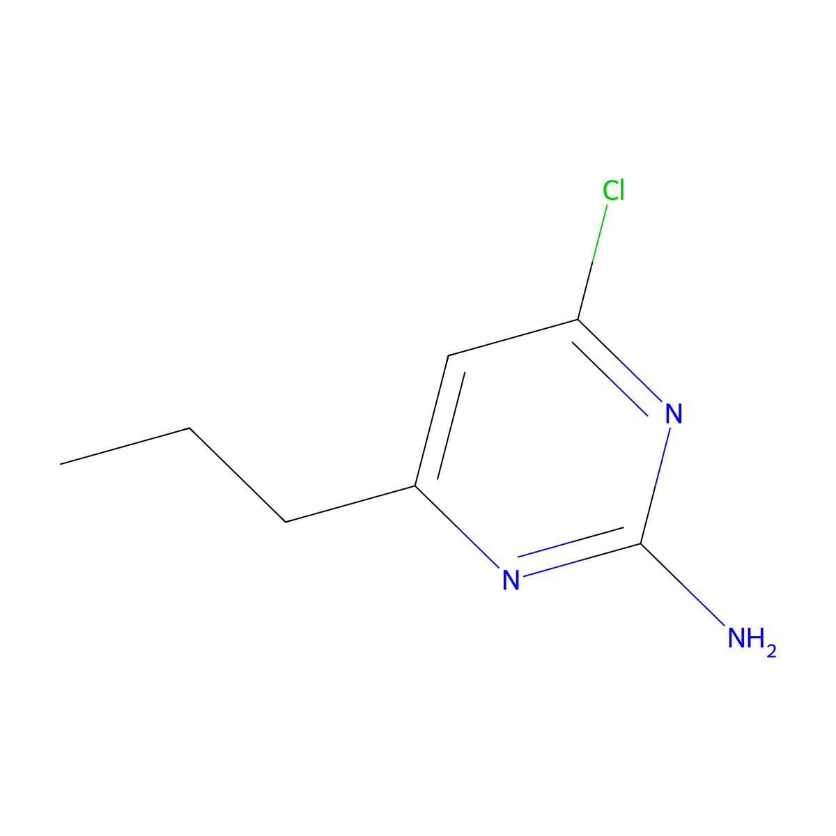 4-Chloro-6-propylpyrimidin-2-amine molecular structure, CAS 139296-65-4