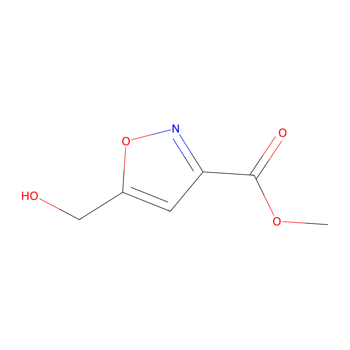 Methyl 5-(hydroxymethyl)-1,2-oxazole-3-carboxylate molecular structure, CAS 139297-55-5