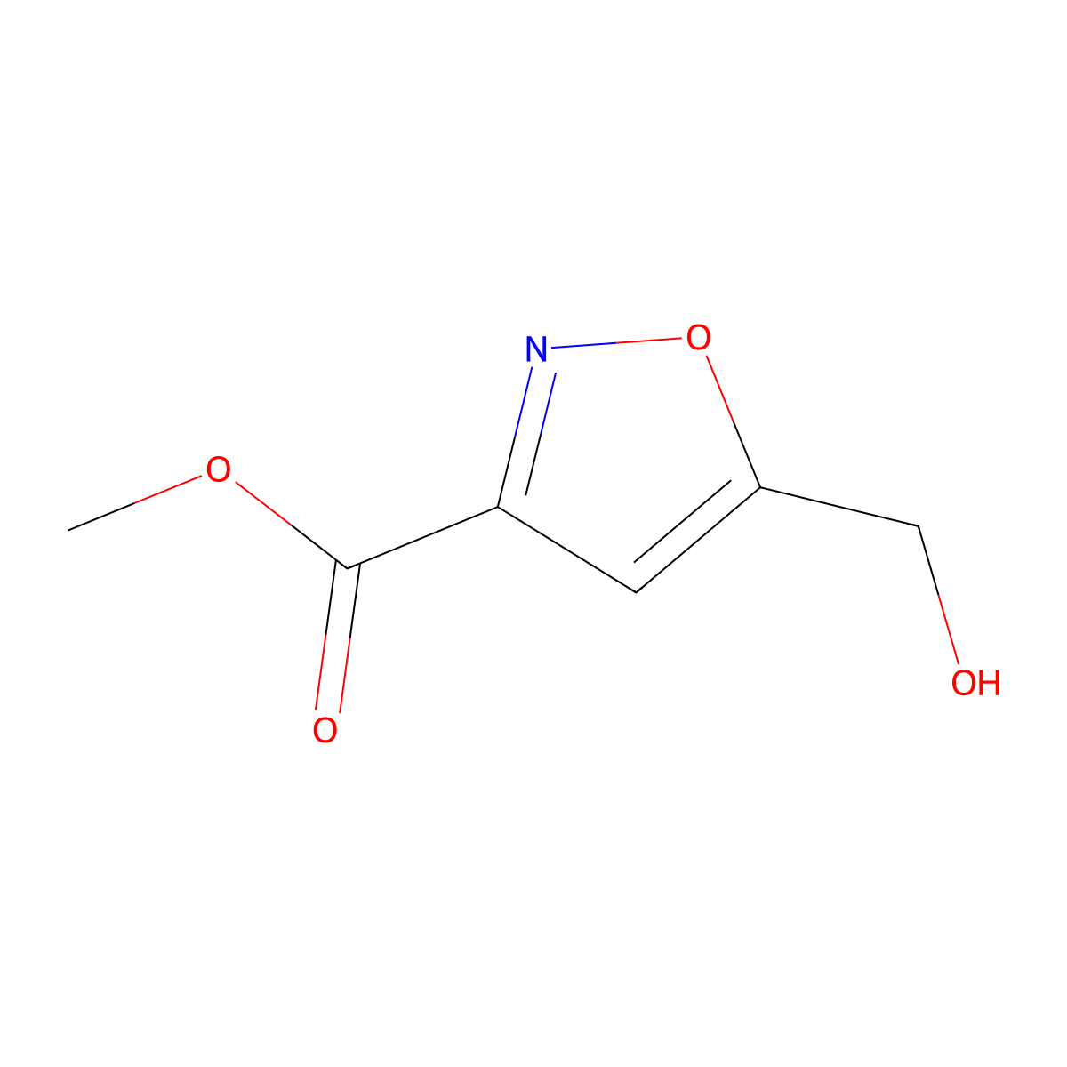 Methyl 5-(hydroxymethyl)-1,2-oxazole-3-carboxylate molecular structure, CAS 139297-55-5