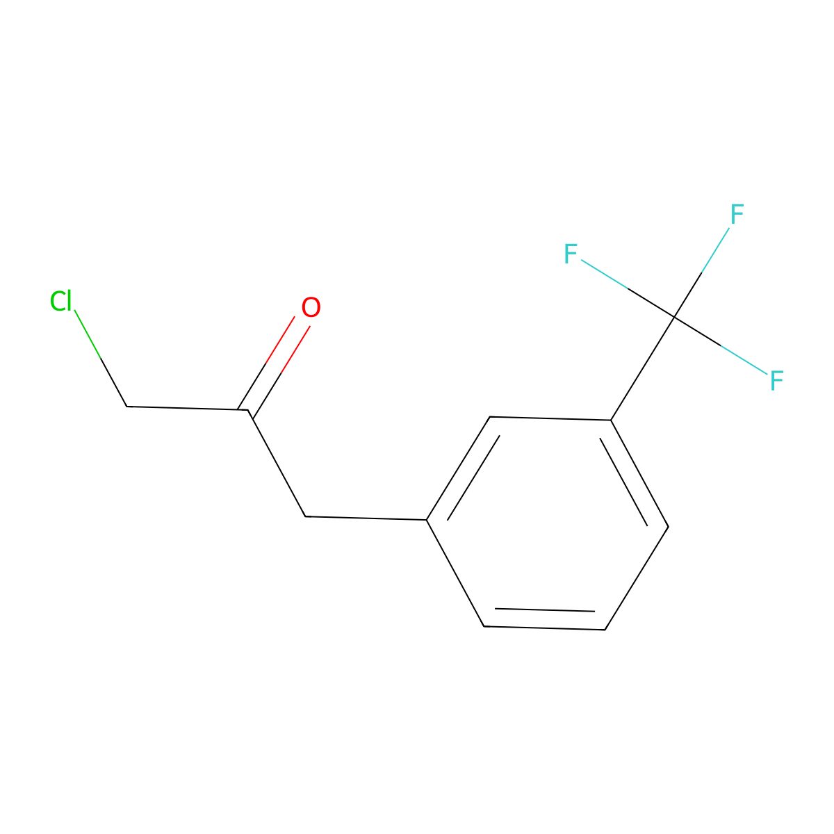 1-Chloro-3-[3-(trifluoromethyl)phenyl]propan-2-one molecular structure, CAS 139297-83-9
