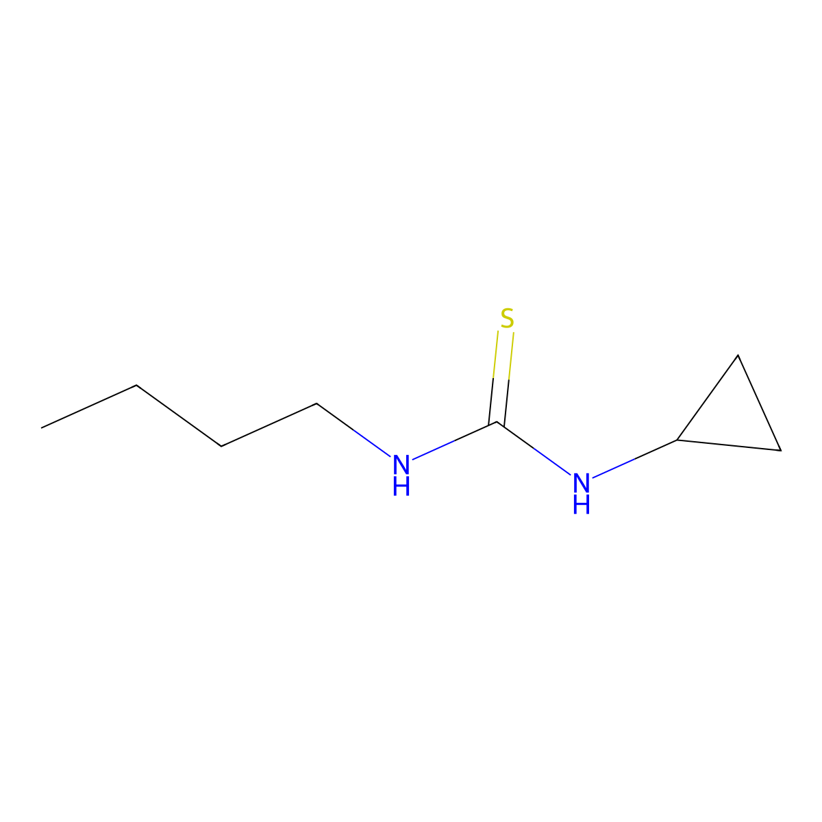 Thiourea, N-butyl-N'-cyclopropyl- molecular structure, CAS 139299-36-8