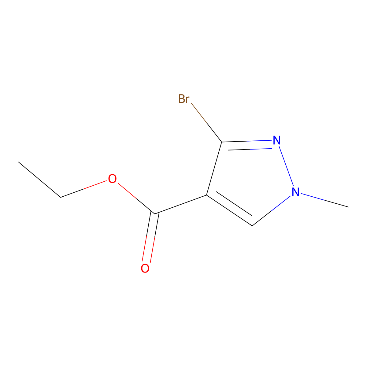 Ethyl 3-bromo-1-methyl-1H-pyrazole-4-carboxylate molecular structure, CAS 139308-52-4