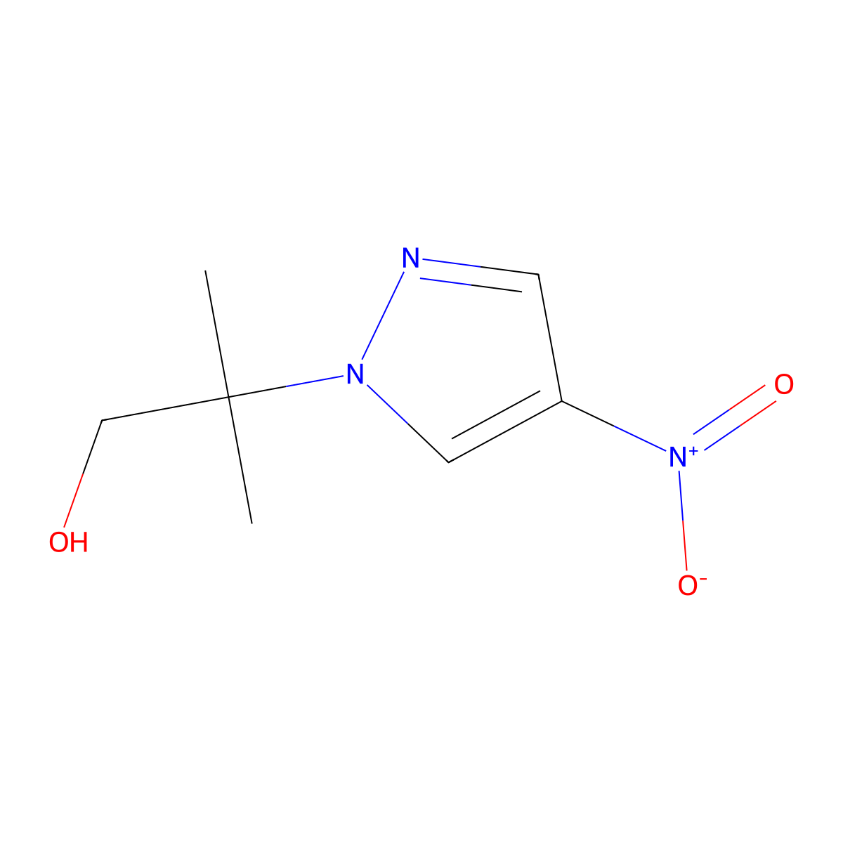 2-Methyl-2-(4-nitro-pyrazol-1-yl)-propan-1-ol molecular structure, CAS 1393100-44-1