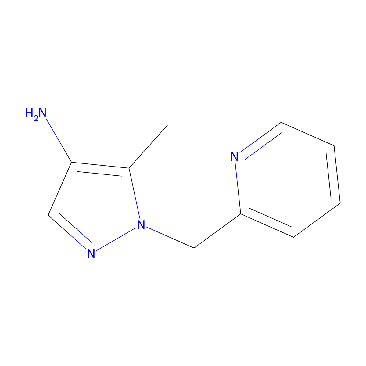5-Methyl-1-(pyridin-2-ylmethyl)-1h-pyrazol-4-amine molecular structure, CAS 1393101-08-0
