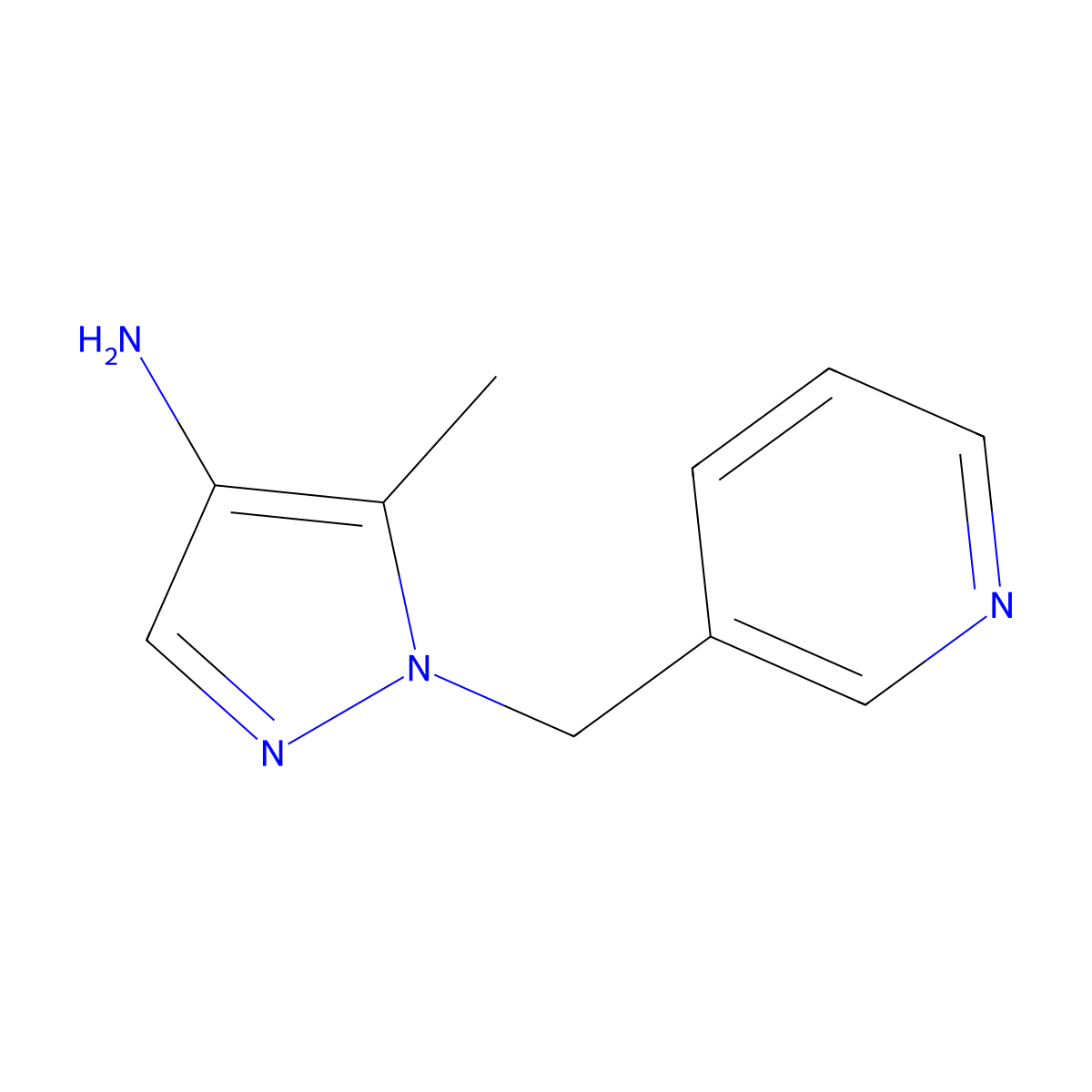 5-Methyl-1-(pyridin-3-ylmethyl)-1h-pyrazol-4-amine molecular structure, CAS 1393101-38-6