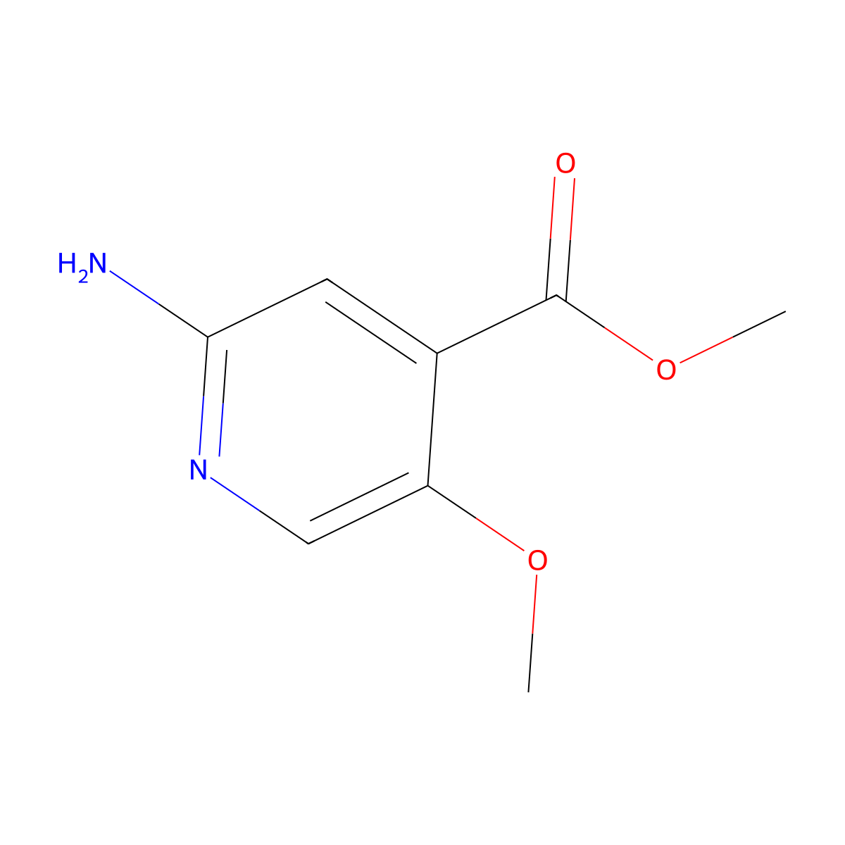 Methyl 2-amino-5-methoxyisonicotinate molecular structure, CAS 1393106-52-9