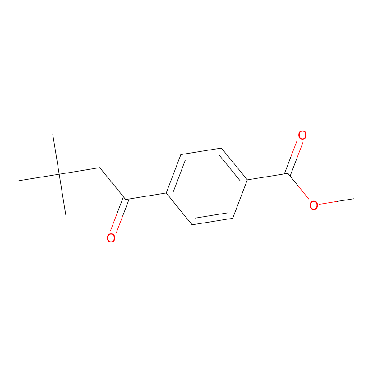 Methyl 4-(3,3-dimethylbutanoyl)benzoate molecular structure, CAS 1393125-50-2