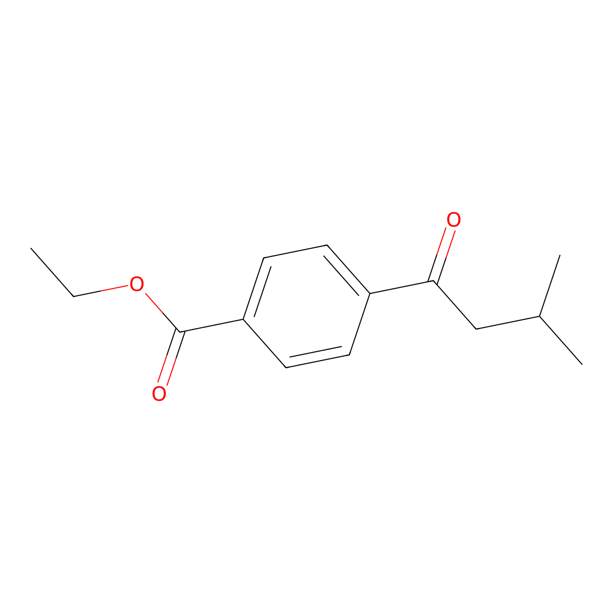 Ethyl 4-(3-methylbutanoyl)benzoate molecular structure, CAS 1393125-61-5