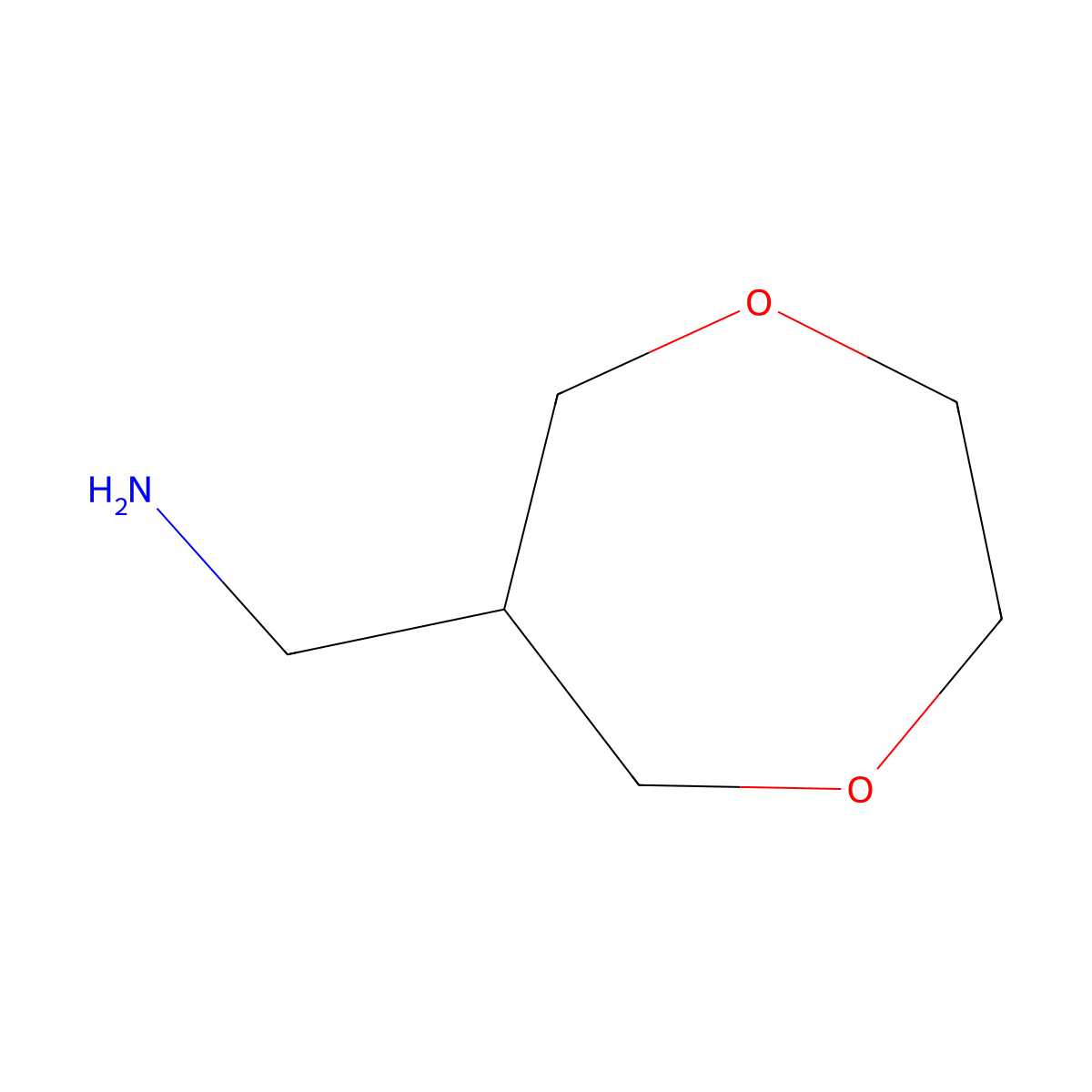 1,4-Dioxepan-6-ylmethanamine molecular structure, CAS 1393174-99-6