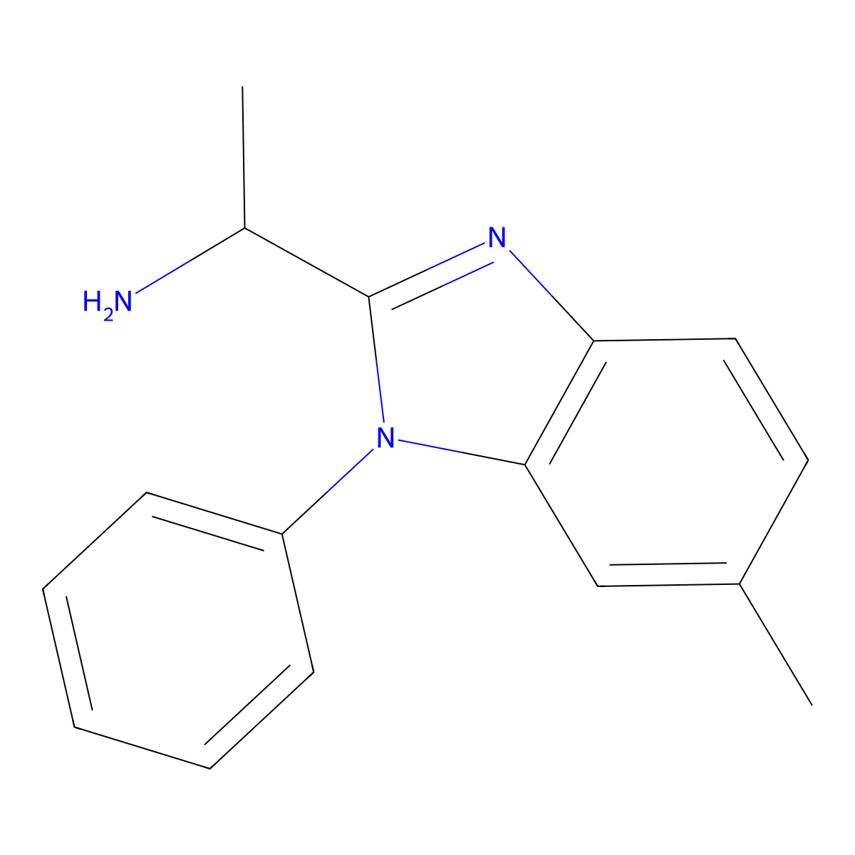 (S)-1-(6-Methyl-1-phenyl-1H-benzo[D]imidazol-2-YL)ethanamine molecular structure, CAS 1393176-24-3
