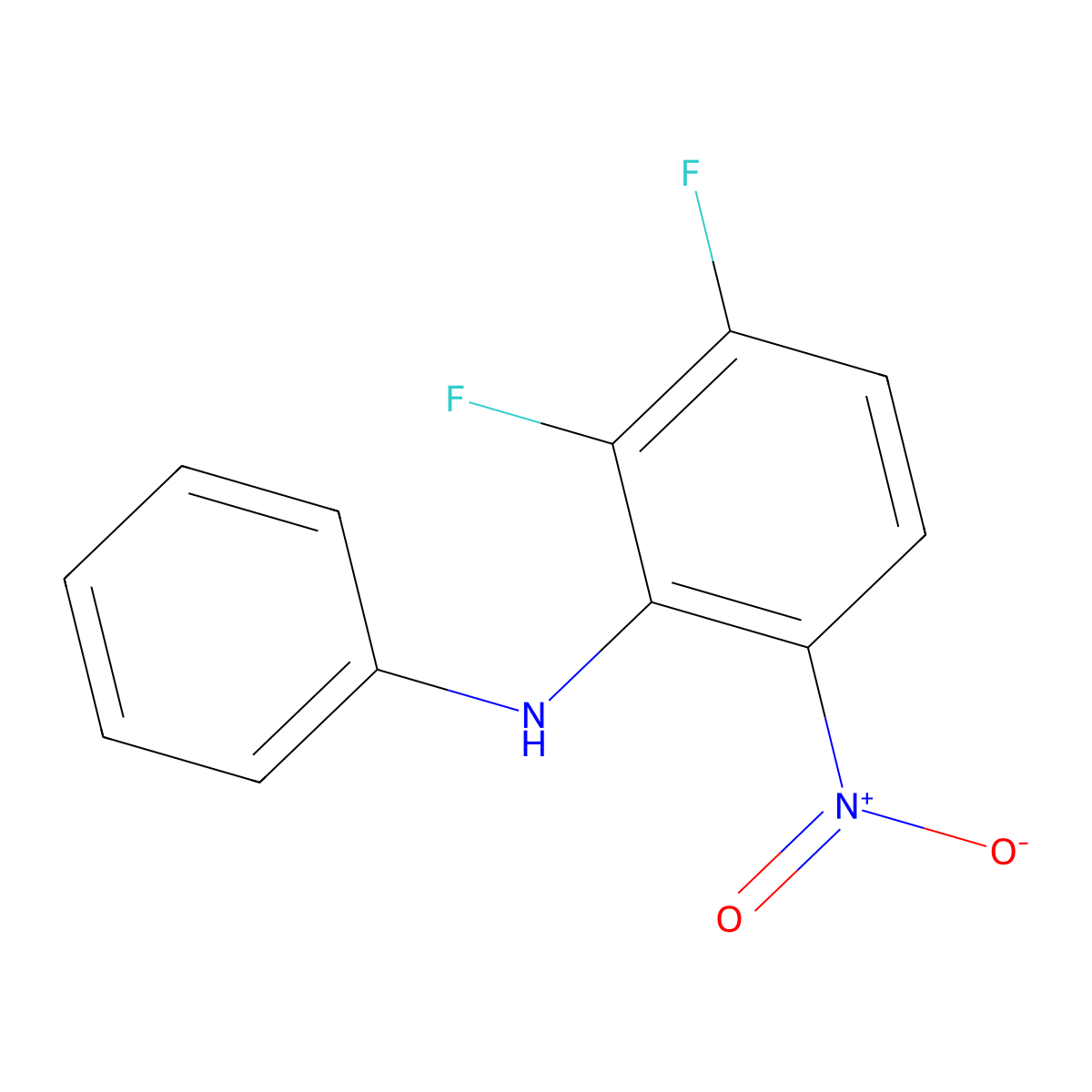 2,3-difluoro-6-nitro-N-phenylaniline molecular structure, CAS 1393178-31-8