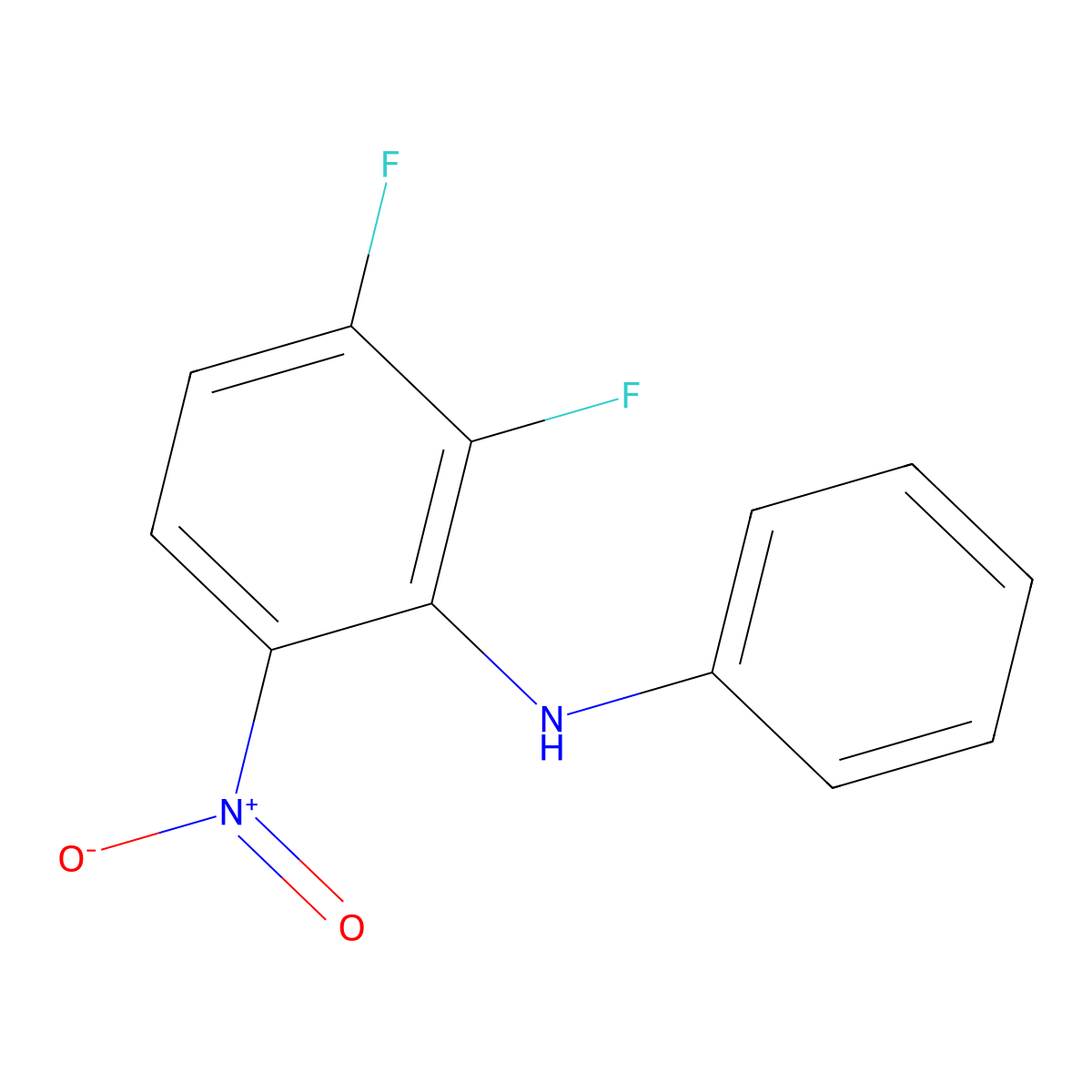 2,3-difluoro-6-nitro-N-phenylaniline molecular structure, CAS 1393178-31-8