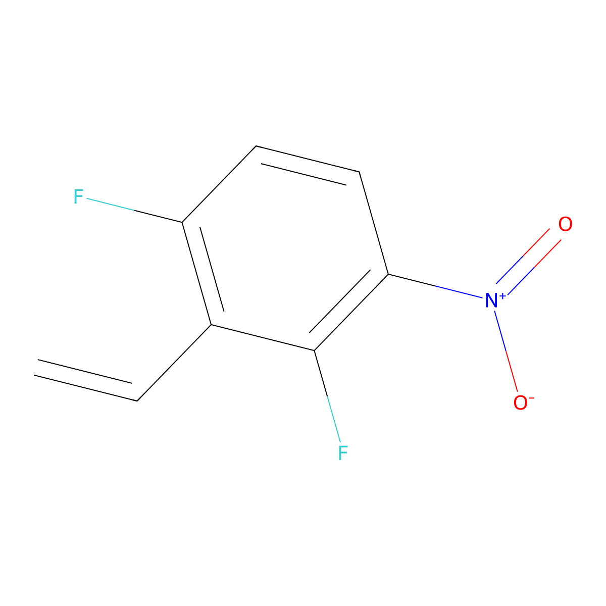1,3-Difluoro-4-nitro-2-vinylbenzene molecular structure, CAS 1393179-52-6