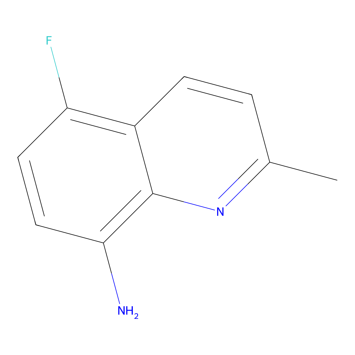 5-Fluoro-2-methylquinolin-8-amine molecular structure, CAS 1393179-68-4