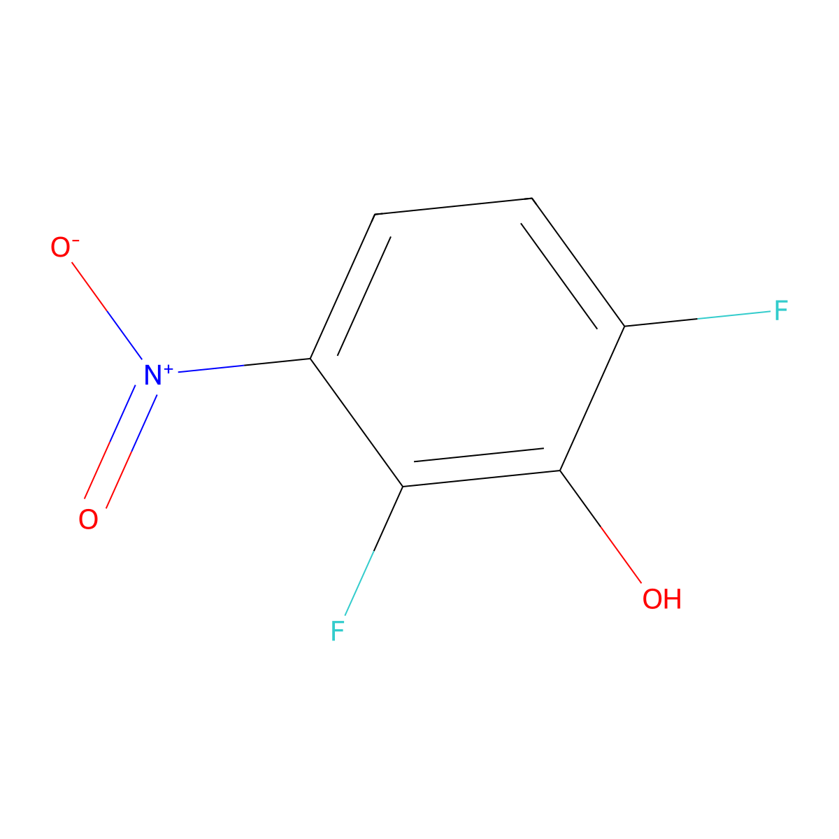2,6-Difluoro-3-nitrophenol molecular structure, CAS 1393179-72-0