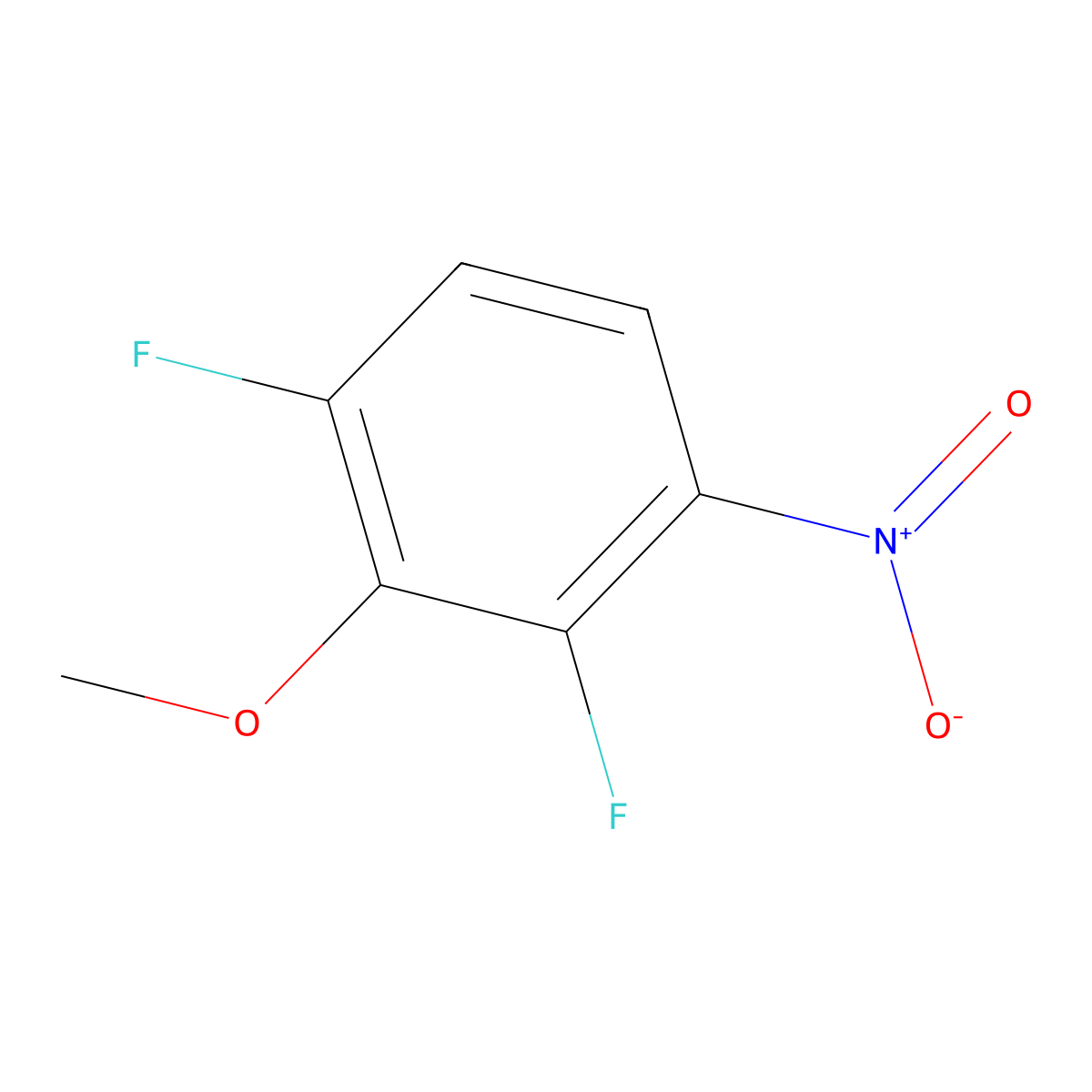1,3-Difluoro-2-methoxy-4-nitrobenzene molecular structure, CAS 1393179-73-1
