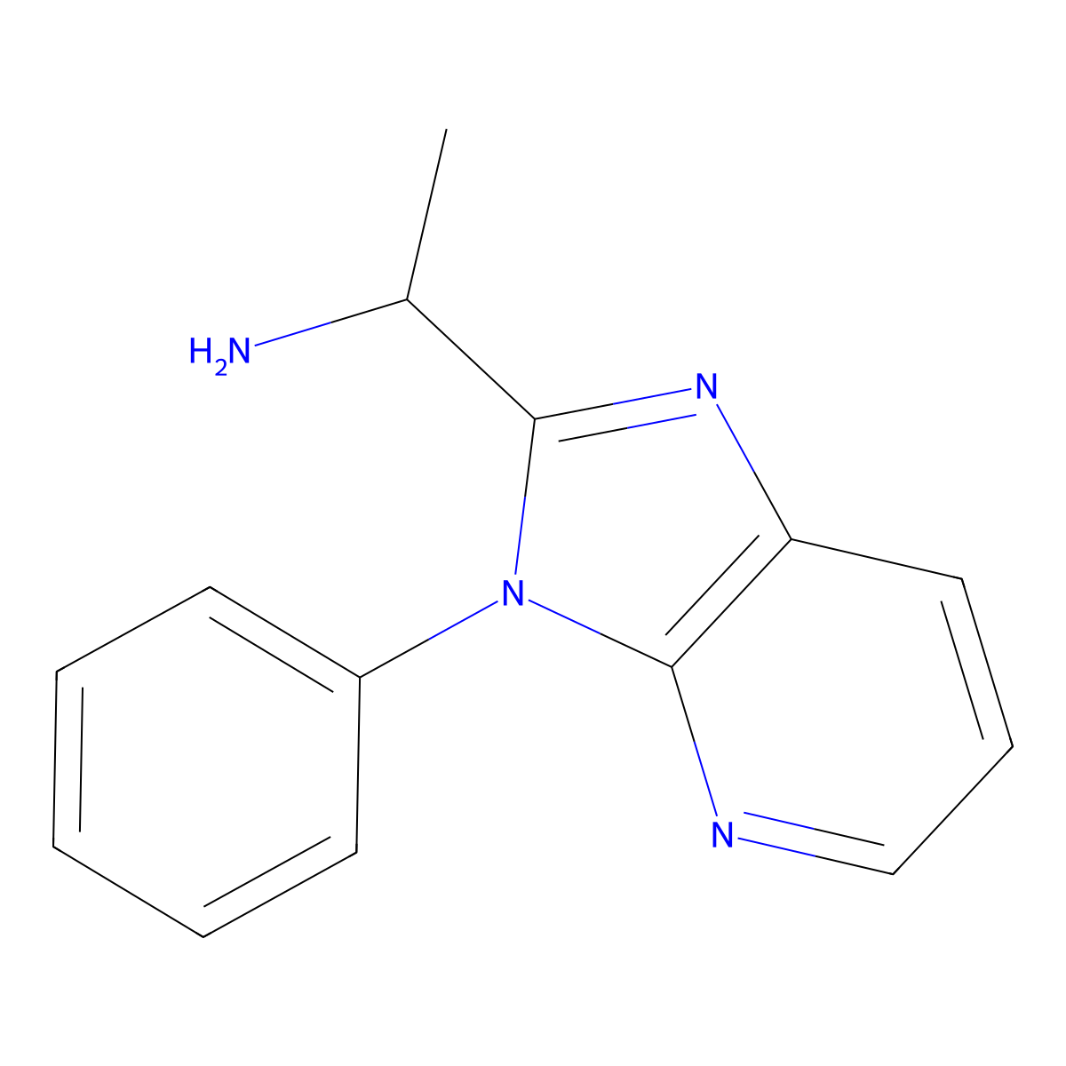 1-(3-Phenyl-3H-imidazo[4,5-b]pyridin-2-yl)ethanamine molecular structure, CAS 1393182-18-7