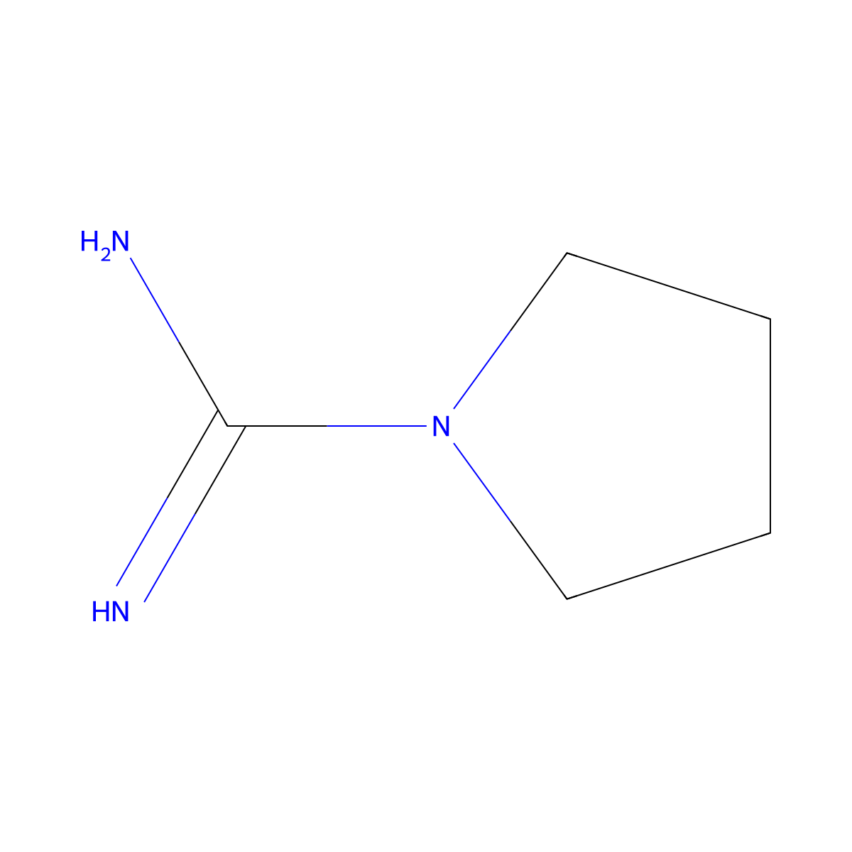 Pyrrolidine-1-carboximidamide molecular structure, CAS 13932-58-6