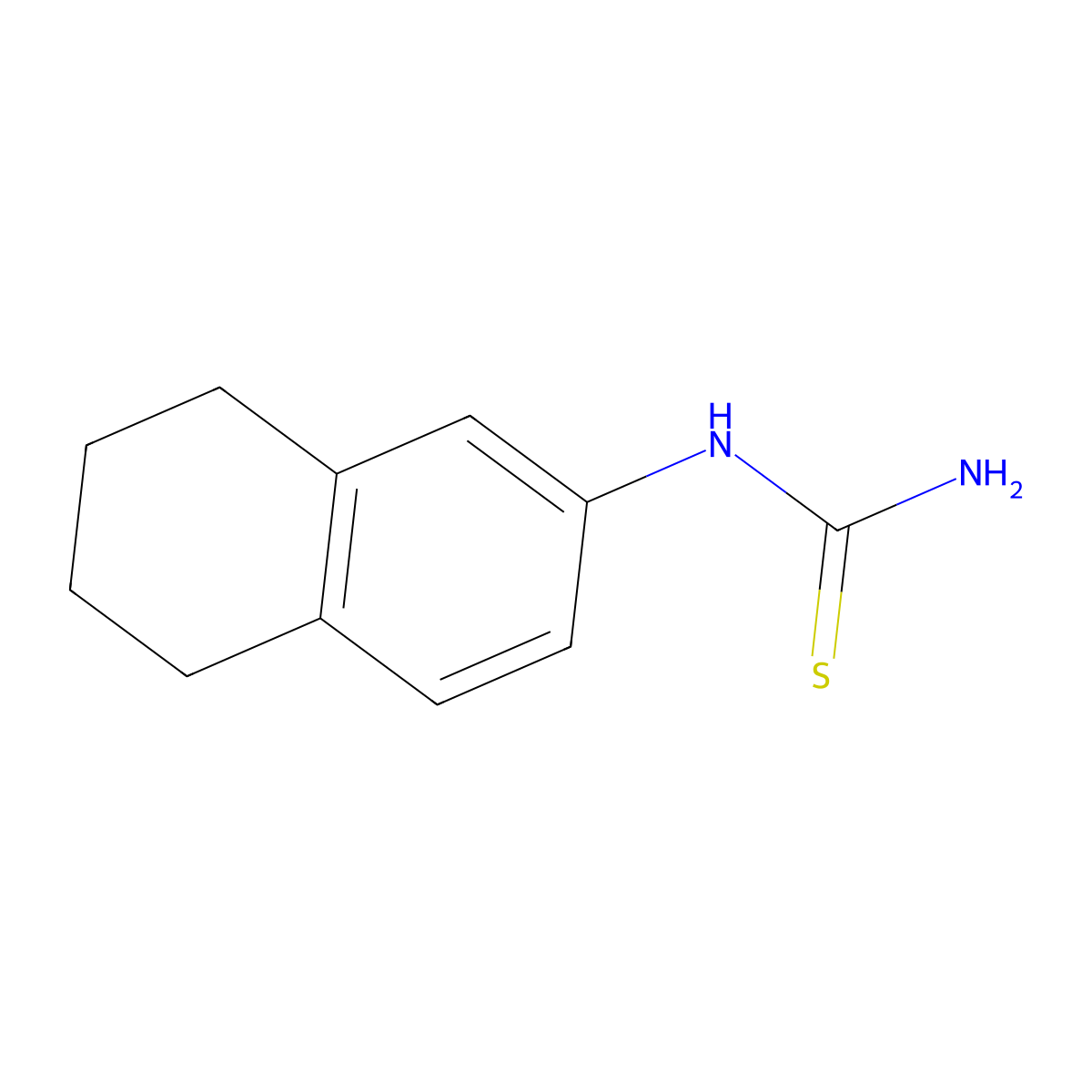 (5,6,7,8-Tetrahydronaphthalen-2-yl)thiourea molecular structure, CAS 139331-67-2