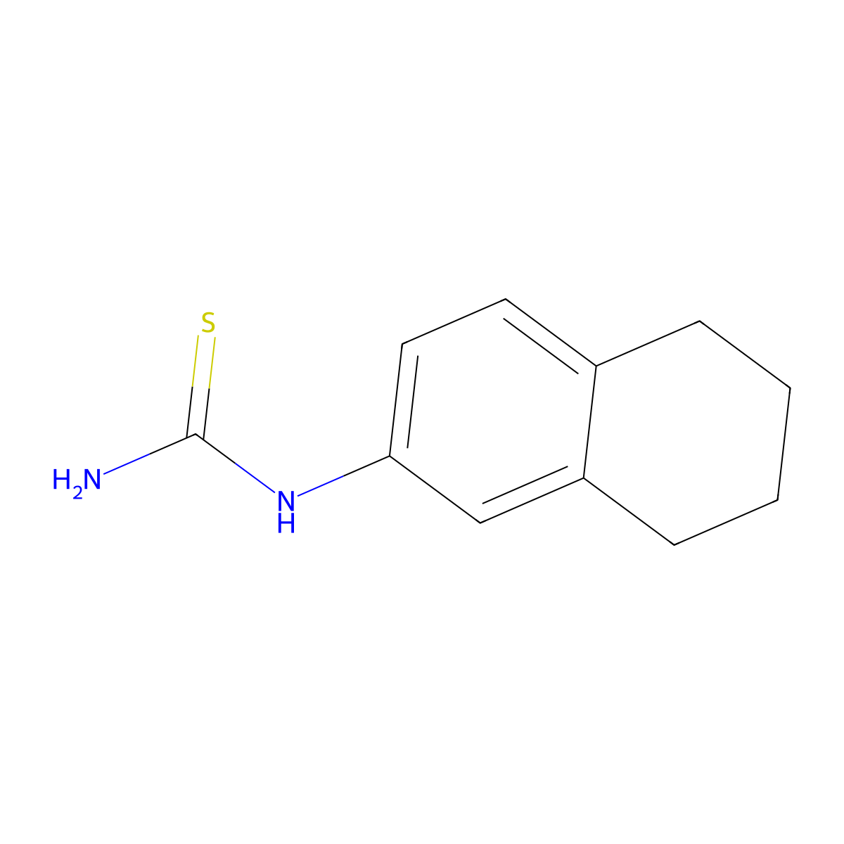 (5,6,7,8-Tetrahydronaphthalen-2-yl)thiourea molecular structure, CAS 139331-67-2