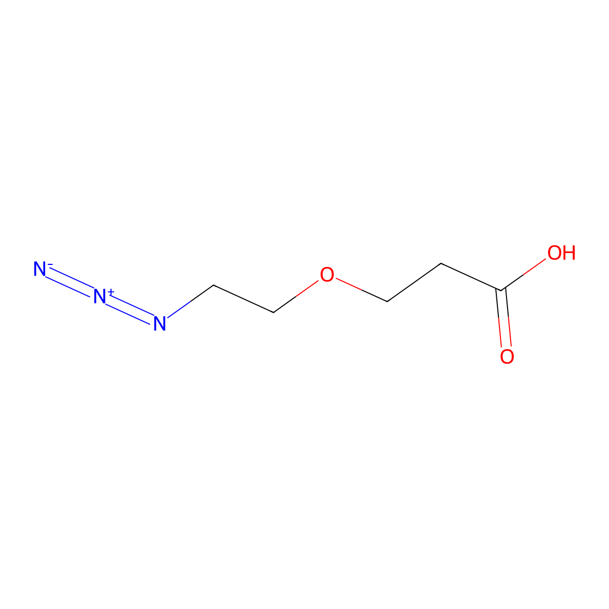 Azido-PEG1-acid molecular structure, CAS 1393330-34-1
