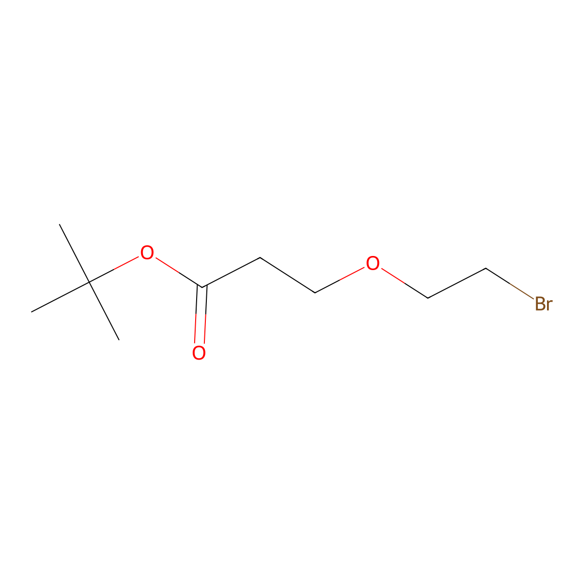 Tert-butyl 3-(2-bromoethoxy)propanoate molecular structure, CAS 1393330-36-3