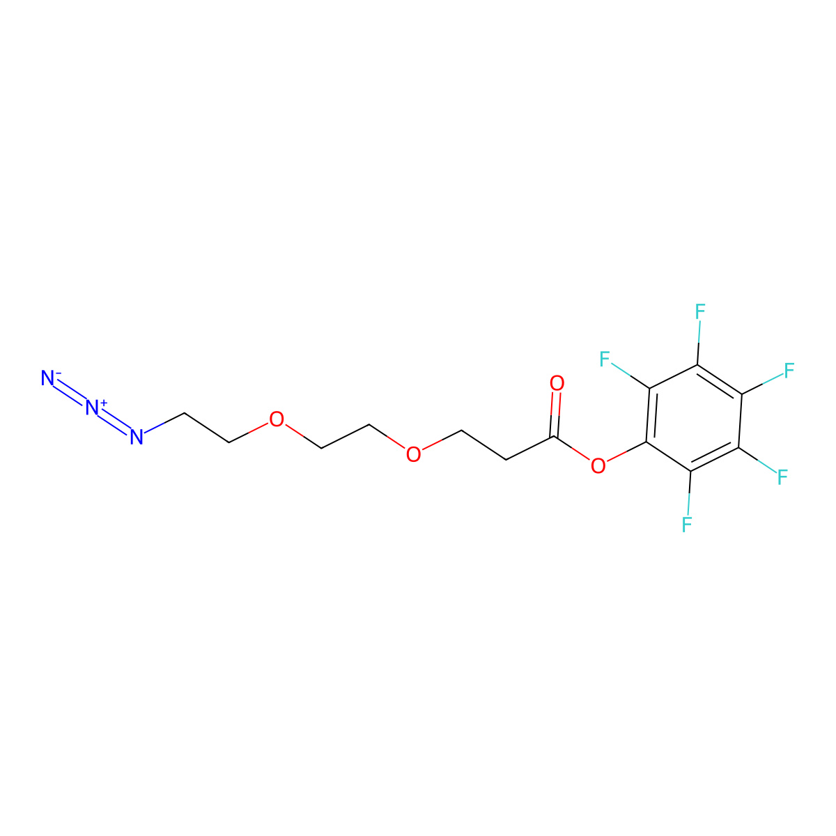 Azido-PEG2-PFP ester molecular structure, CAS 1393330-37-4
