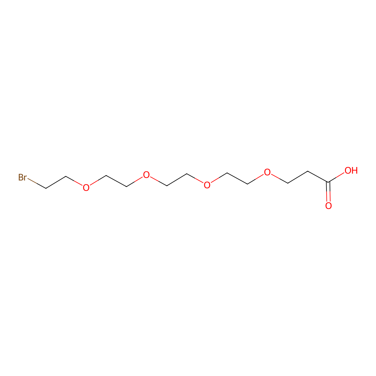 Bromo-PEG4-acid molecular structure, CAS 1393330-38-5