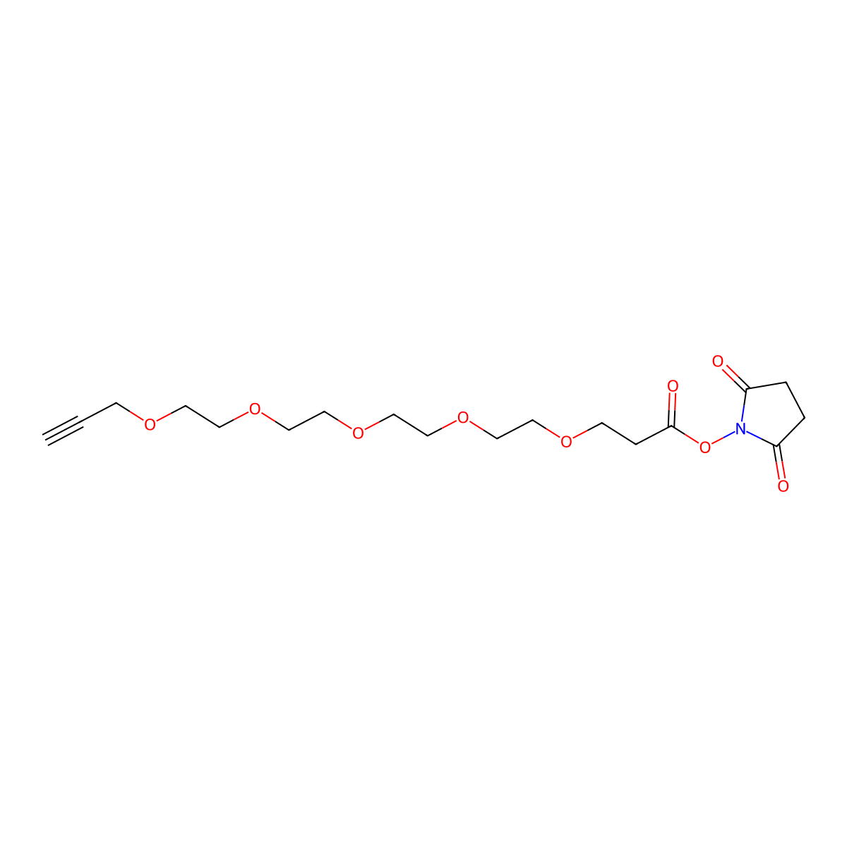 4,7,10,13,16-Pentaoxanonadec-18-ynoic acid, 2,5-dioxo-1-pyrrolidinyl ester molecular structure, CAS 1393330-40-9