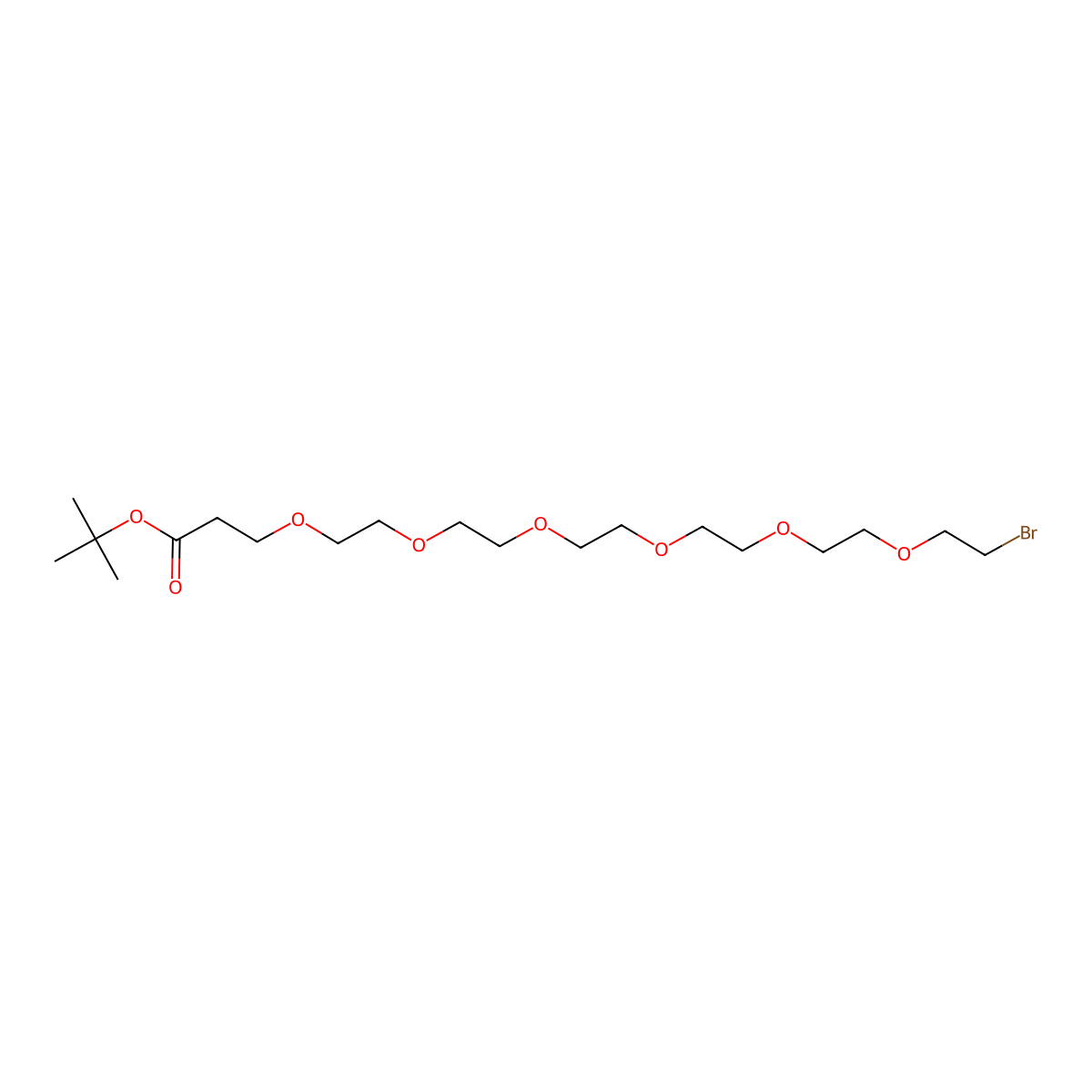 Bromo-PEG6-t-butyl ester molecular structure, CAS 1393330-41-0