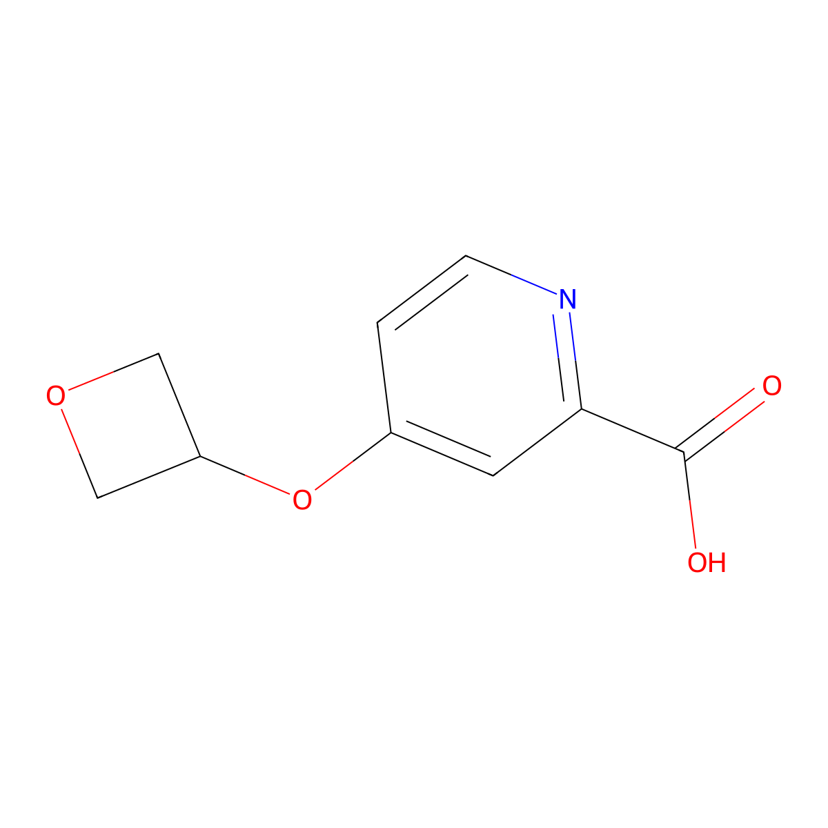 4-(Oxetan-3-yloxy)pyridine-2-carboxylic acid molecular structure, CAS 1393330-52-3