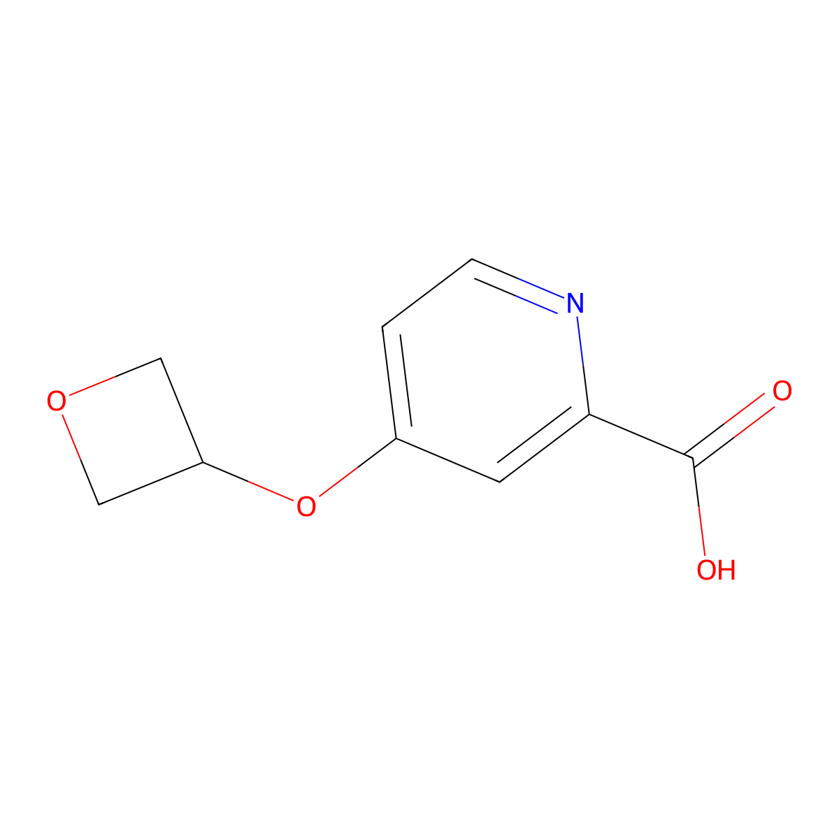 4-(Oxetan-3-yloxy)pyridine-2-carboxylic acid molecular structure, CAS 1393330-52-3