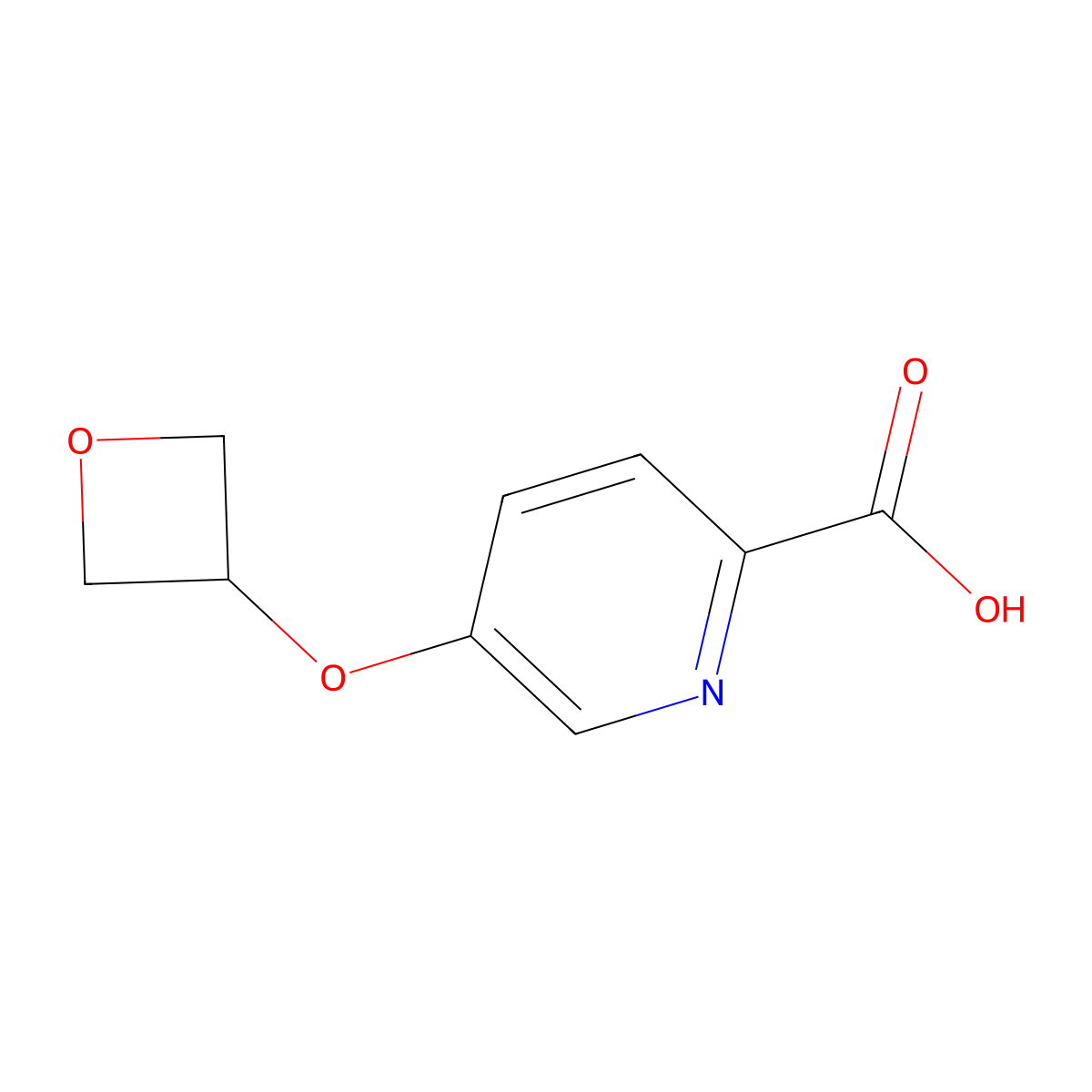 5-(Oxetan-3-yloxy)pyridine-2-carboxylic acid molecular structure, CAS 1393330-53-4
