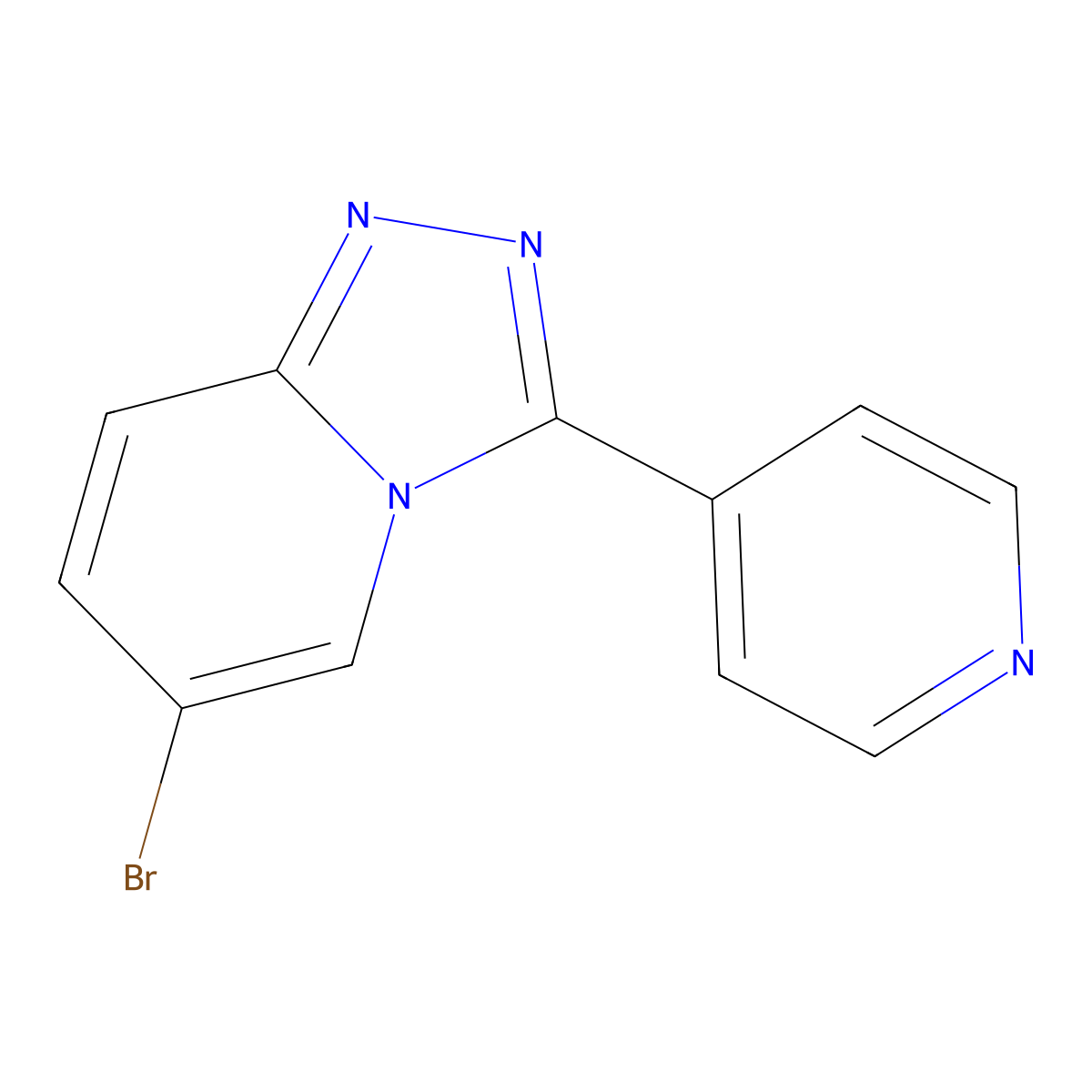 4-{6-Bromo-[1,2,4]triazolo[4,3-a]pyridin-3-yl}pyridine molecular structure, CAS 1393330-56-7