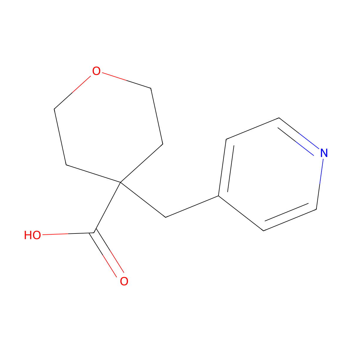 4-(Pyridin-4-ylmethyl)oxane-4-carboxylic acid molecular structure, CAS 1393330-61-4