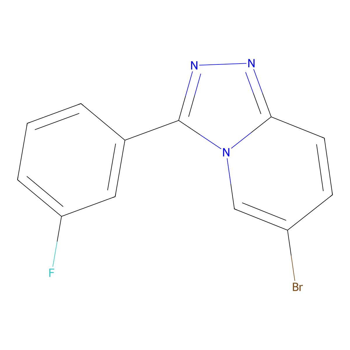 6-Bromo-3-(3-fluorophenyl)-[1,2,4]triazolo[4,3-a]pyridine molecular structure, CAS 1393330-64-7