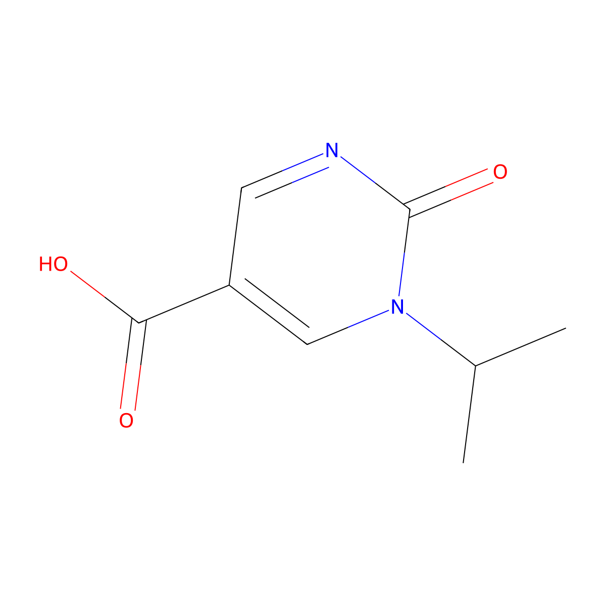 2-Oxo-1-(propan-2-yl)-1,2-dihydropyrimidine-5-carboxylic acid molecular structure, CAS 1393330-74-9
