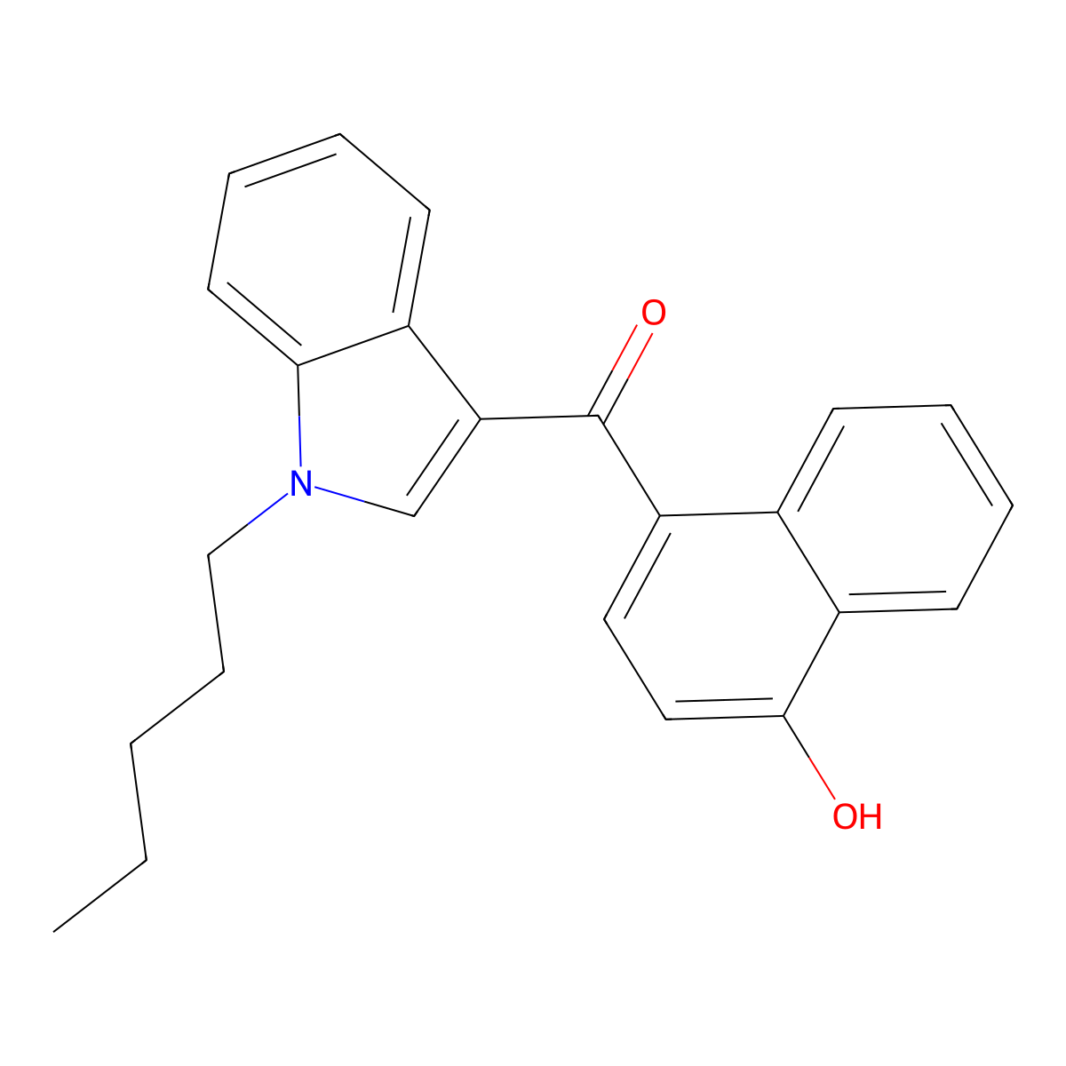 JWH 081 4-hydroxynaphthyl metabolite molecular structure, CAS 1393345-76-0