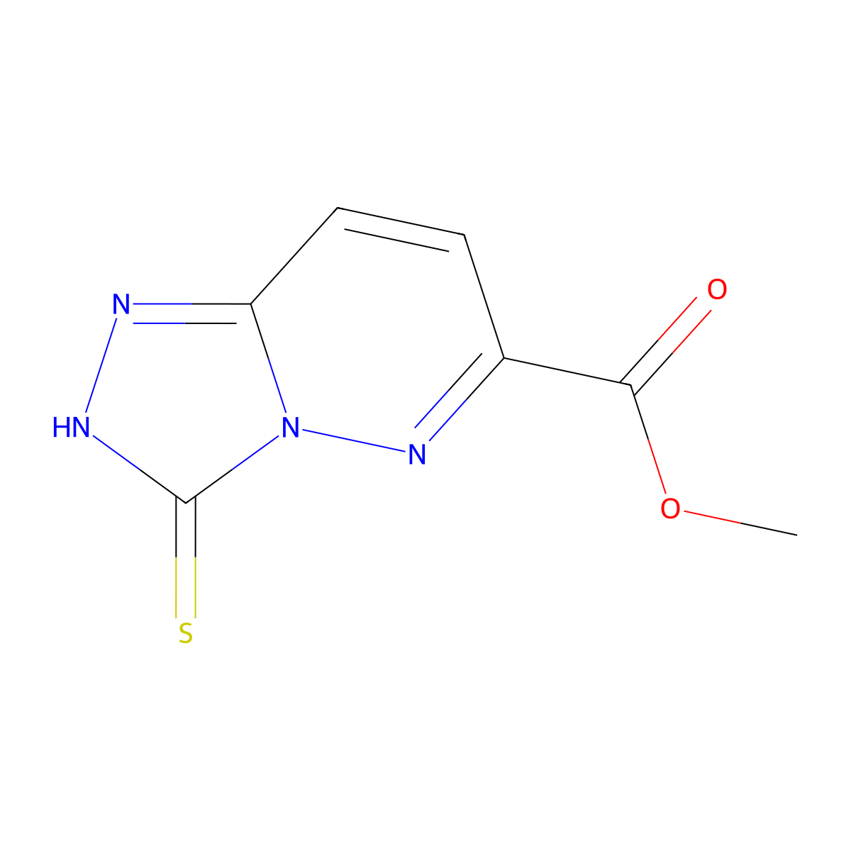 Methyl 3-sulfanyl-[1,2,4]triazolo[4,3-b]pyridazine-6-carboxylate molecular structure, CAS 1393352-88-9