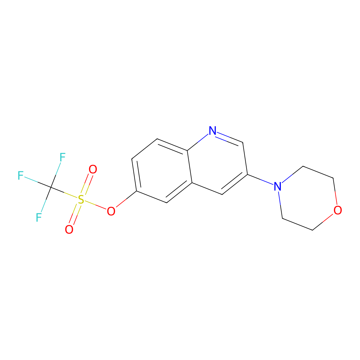 3-Morpholinoquinolin-6-yl trifluoromethanesulfonate molecular structure, CAS 1393353-28-0