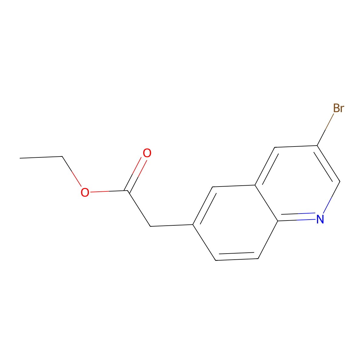 Ethyl 2-(3-bromoquinolin-6-yl)acetate molecular structure, CAS 1393353-34-8