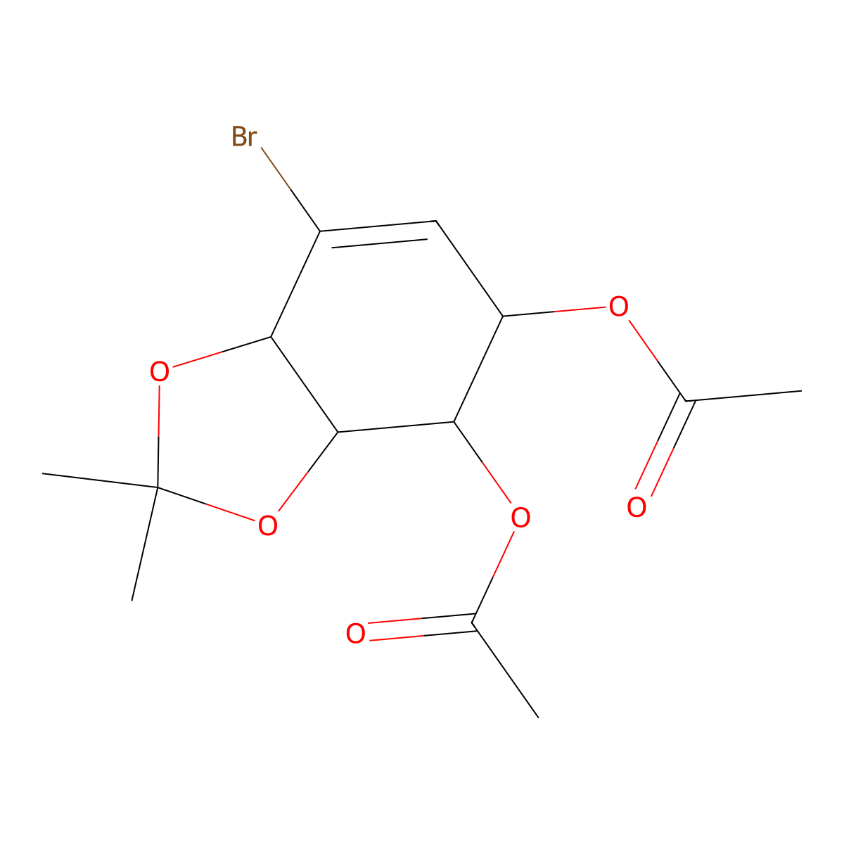 [(3AS,4R,5S,7AS)-4-Acetoxy-7-bromo-2,2-dimethyl-3A,4,5,7A-tetrahydro-1,3-benzodioxol-5-YL] acetate molecular structure, CAS 1393364-58-3