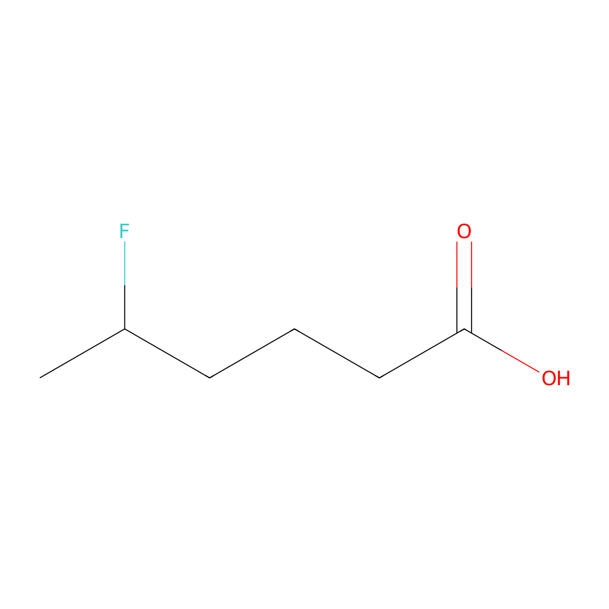 5-Fluorohexanoic acid molecular structure, CAS 1393366-23-8