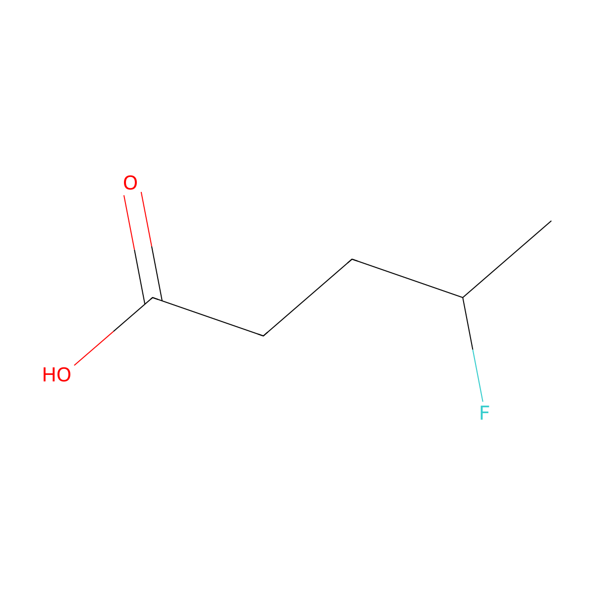 4-Fluoropentanoic acid molecular structure, CAS 1393366-27-2