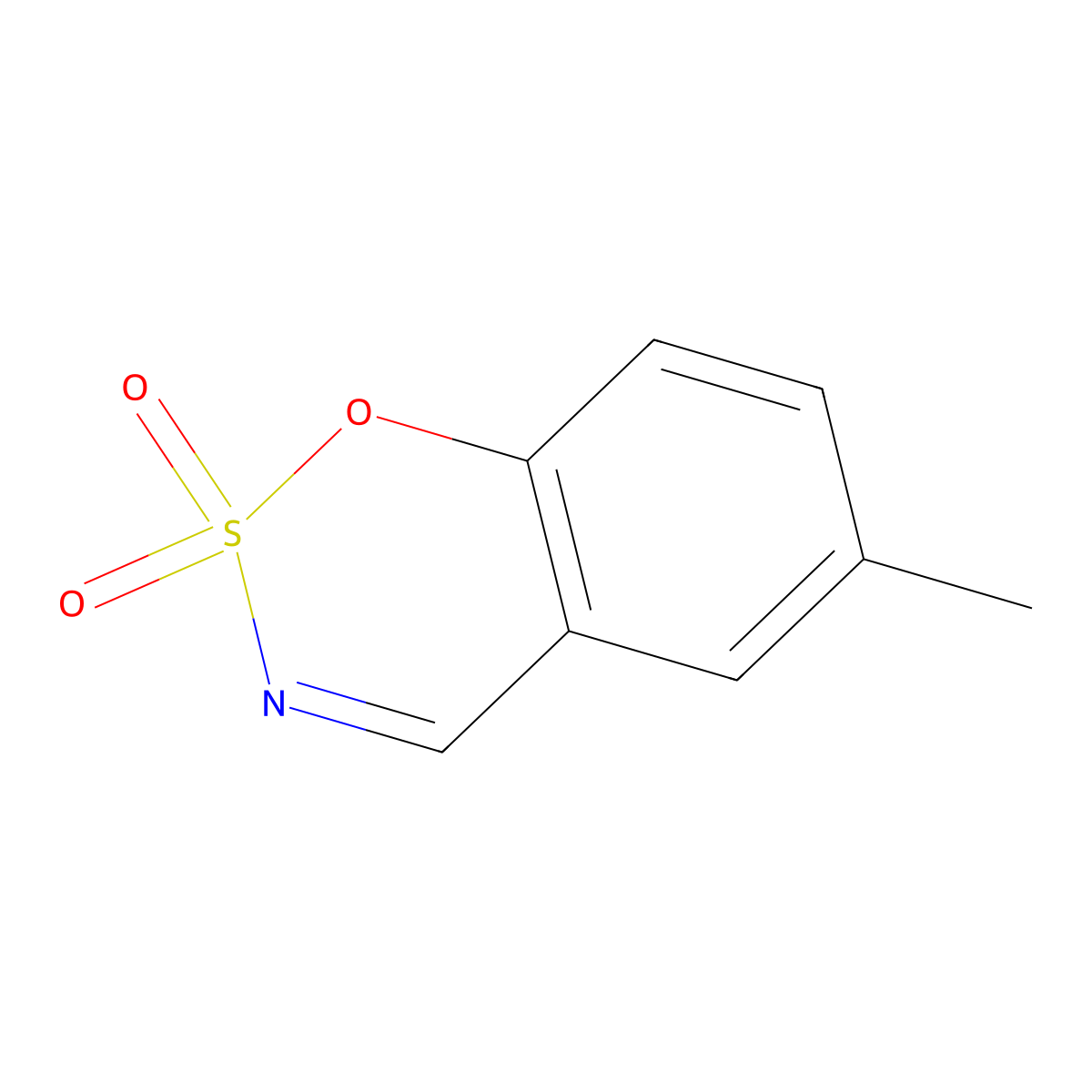 1,2,3-Benzoxathiazine, 6-methyl-, 2,2-dioxide molecular structure, CAS 1393377-31-5