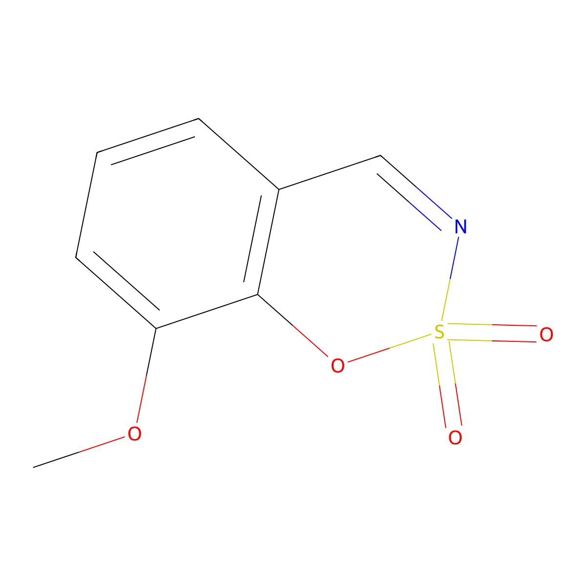 1,2,3-Benzoxathiazine,8-methoxy-,2,2-dioxide molecular structure, CAS 1393377-32-6