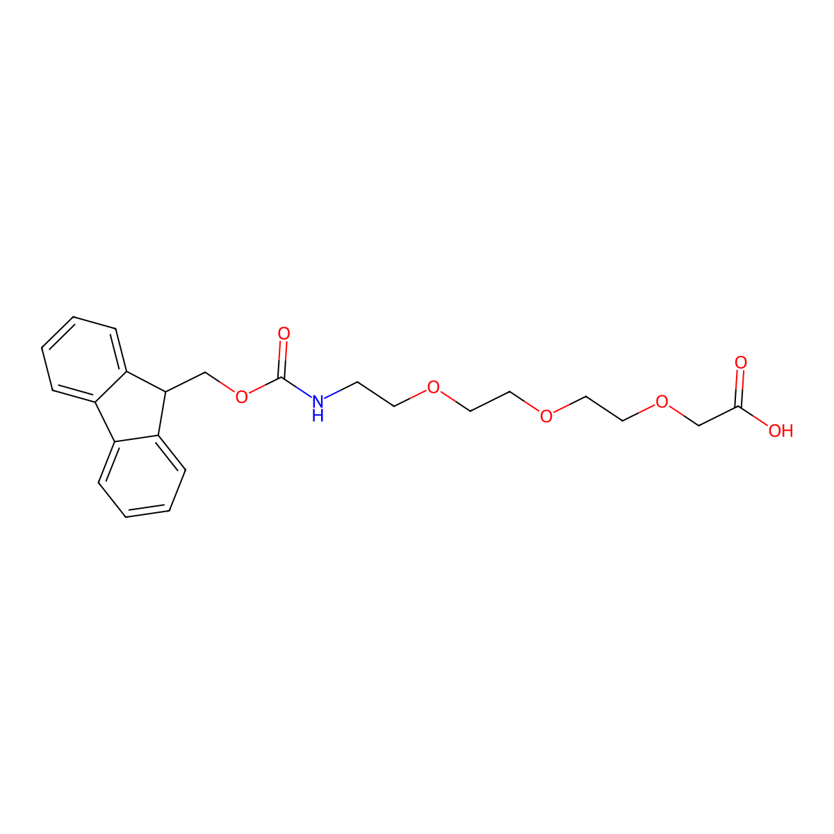 Fmoc-NH-PEG3-CH2COOH molecular structure, CAS 139338-72-0