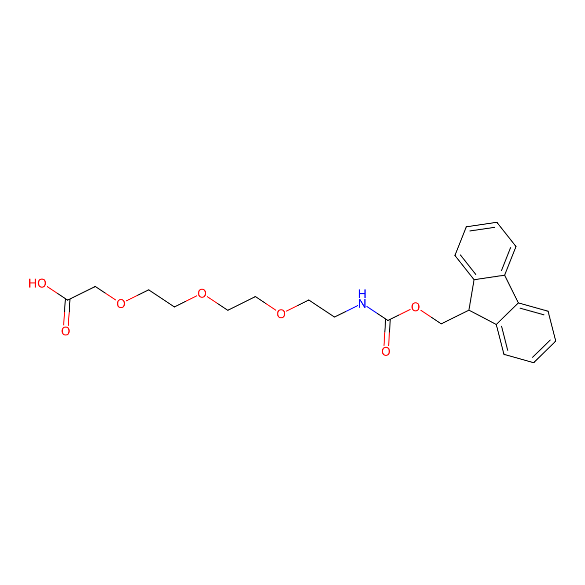 Fmoc-NH-PEG3-CH2COOH molecular structure, CAS 139338-72-0