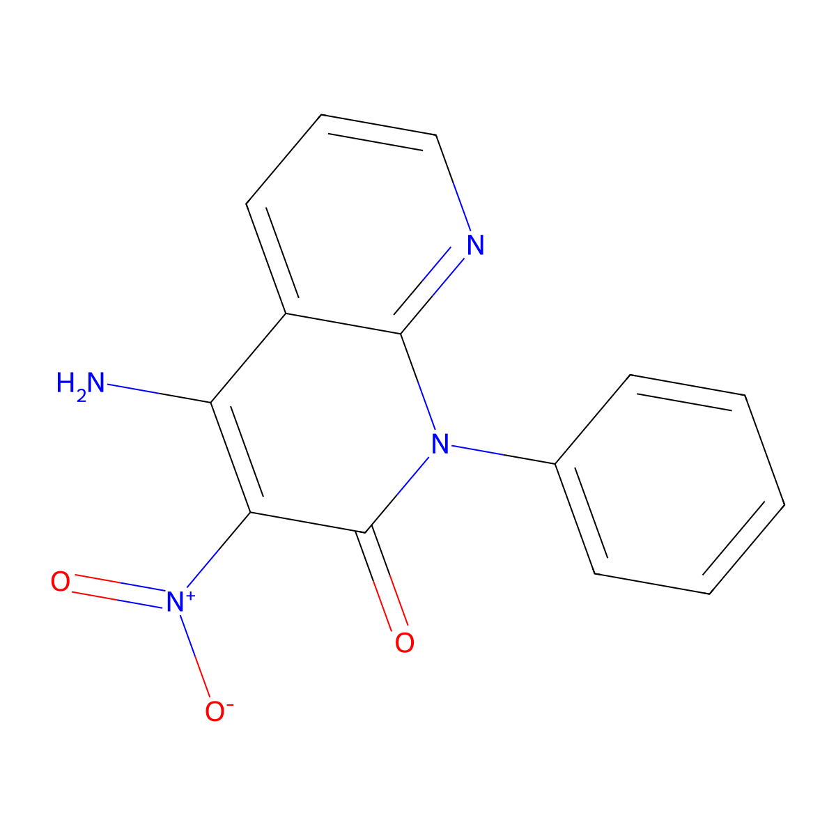 4-amino-3-nitro-1-phenyl-1,8-naphthyridin-2(1H)-one molecular structure, CAS 139339-01-8